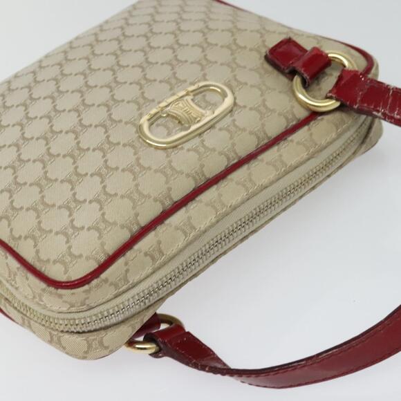 CELINE Macadam Canvas Shoulder Bag Beige Gold - Picture 6 of 12